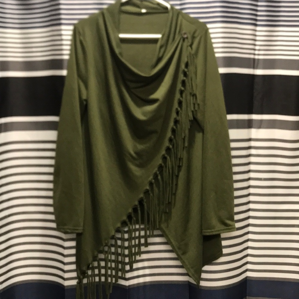 long sleeve wrap top